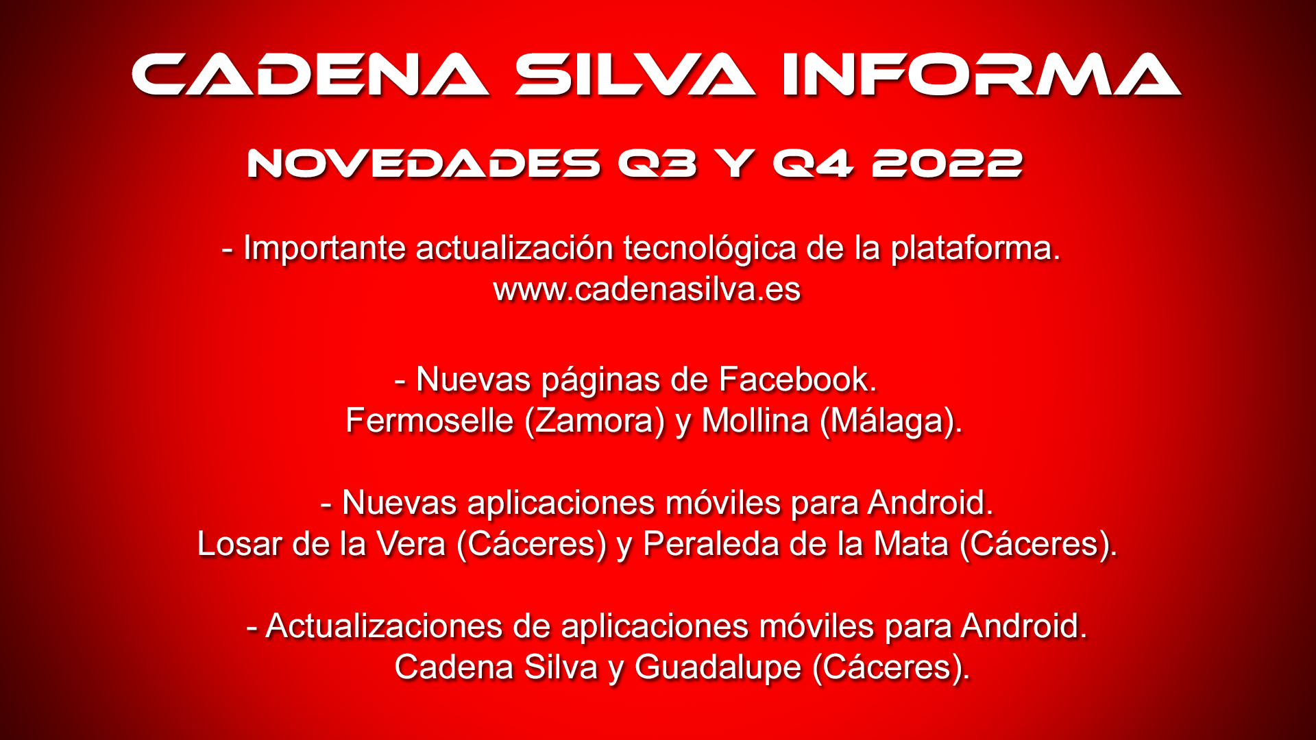 Novedades para el Q3 y Q4 del 2022