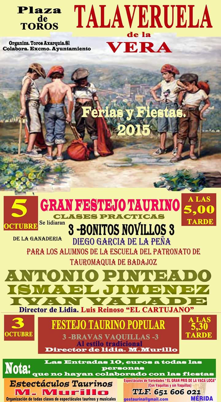 Festejos Taurinos 2015 - Talaveruela de la Vera