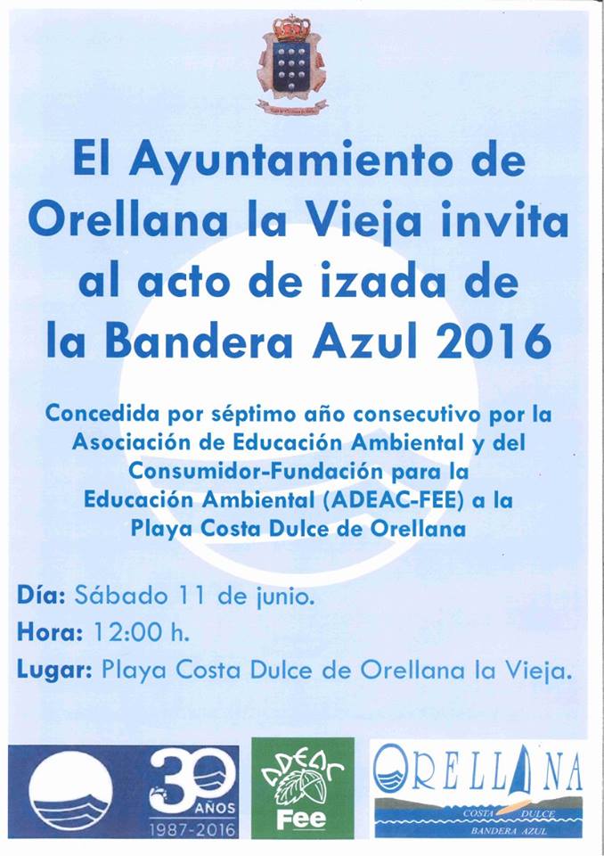 Izada de la Bandera Azul 2016 - Orellana la Vieja (Badajoz)