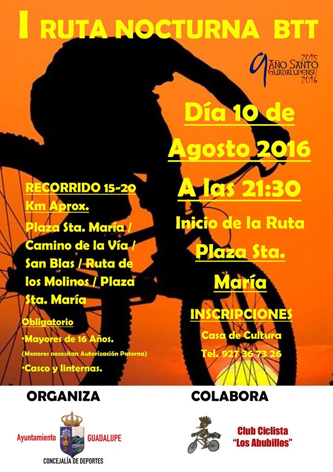 I Ruta nocturna BTT - Guadalupe (Cáceres)