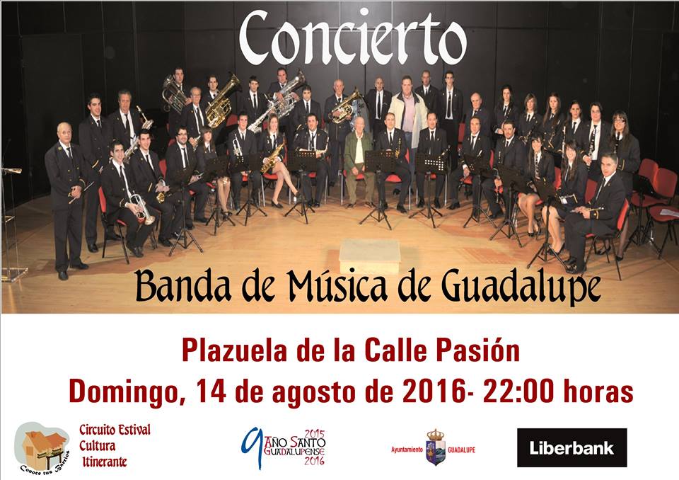 Concierto de la Banda de Música de Guadalupe agosto 2016 - Guadalupe (Cáceres)