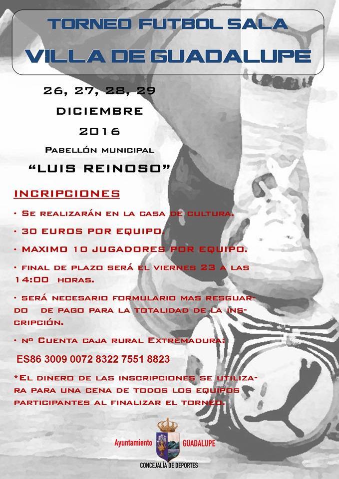 Torneo de fútbol sala (diciembre 2016) - Guadalupe (Cáceres)