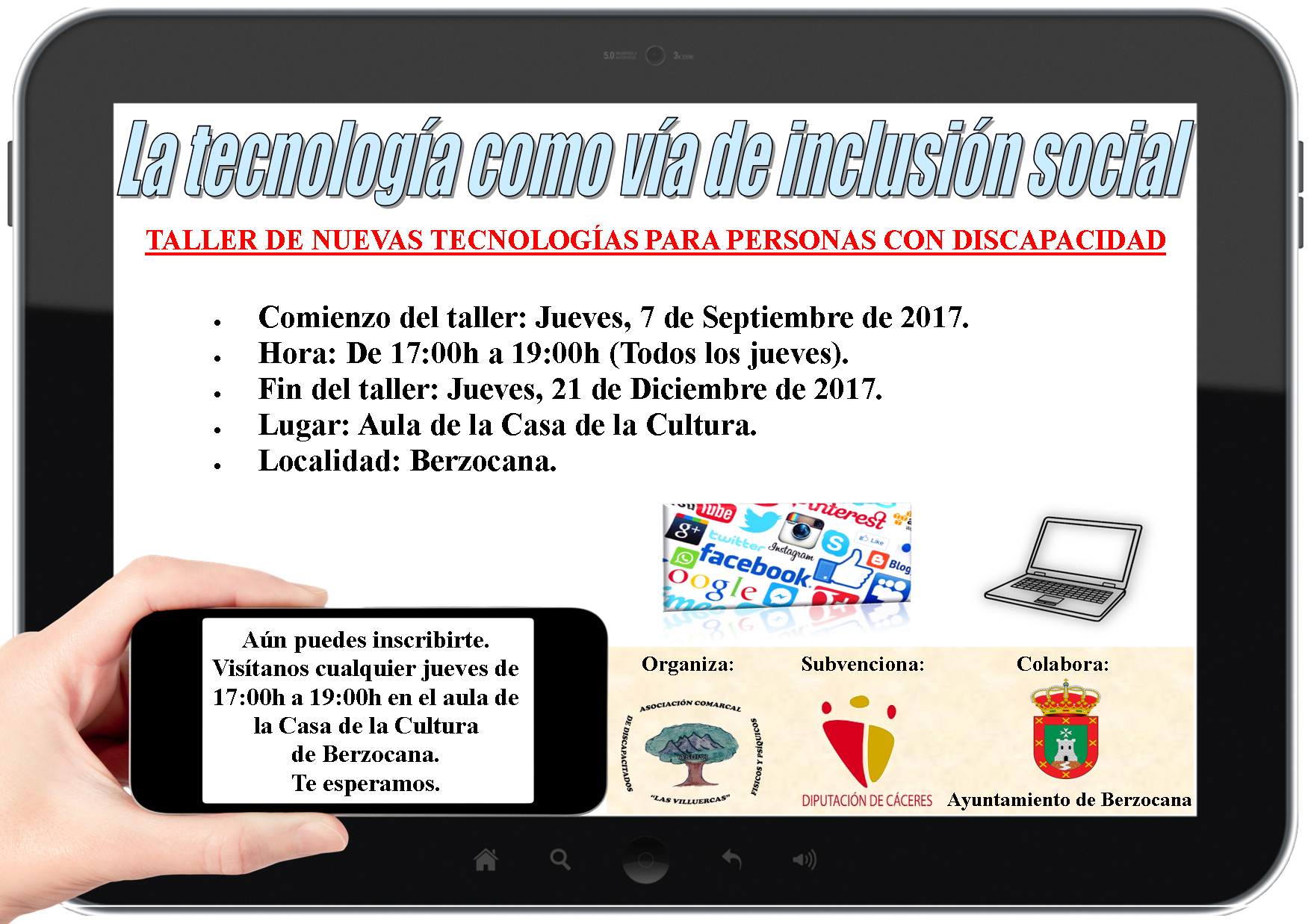 Taller de Nuevas tecnologías para personas con discapacidad 2017 - Berzocana