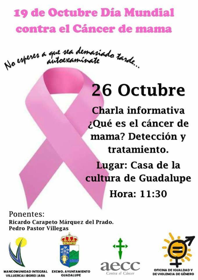 Charla informativa sobre el cáncer de mama (2017) - Guadalupe (Cáceres)