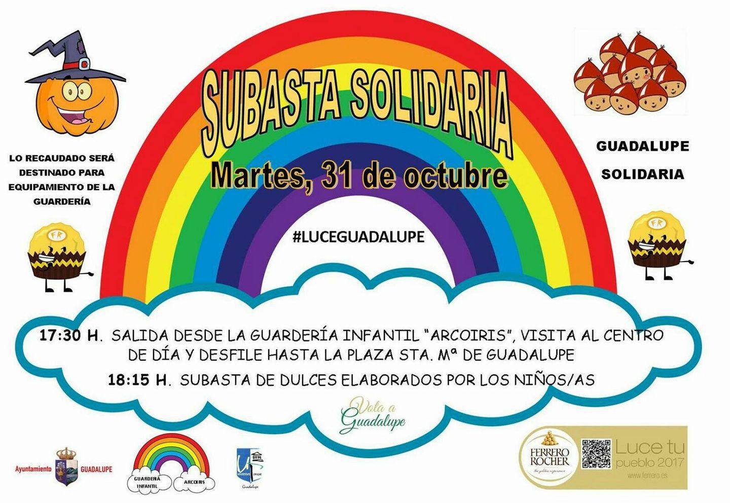 Subasta solidaria para la guardería infantil 2017 - Guadalupe (Cáceres)
