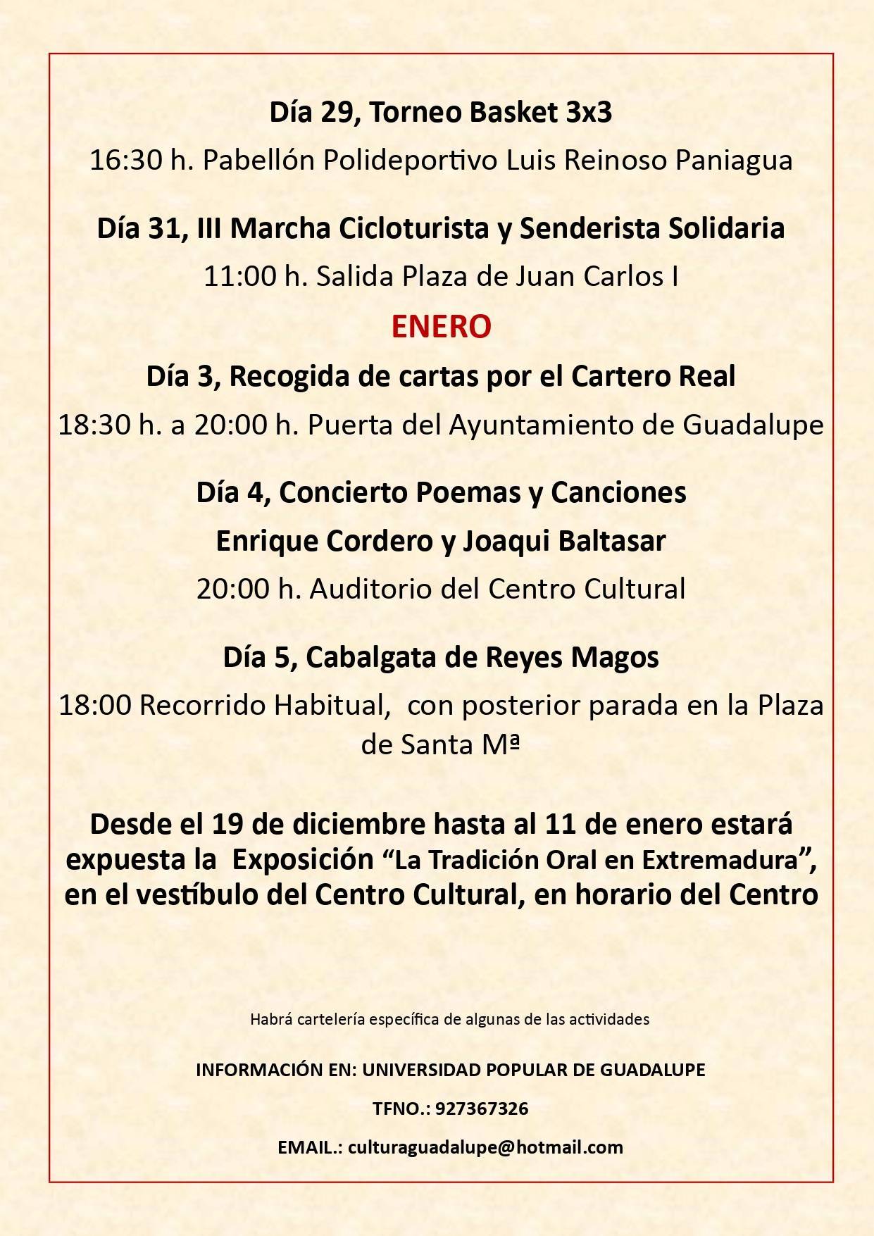 Programa de Navidad (2017-2018) - Guadalupe (Cáceres) 3