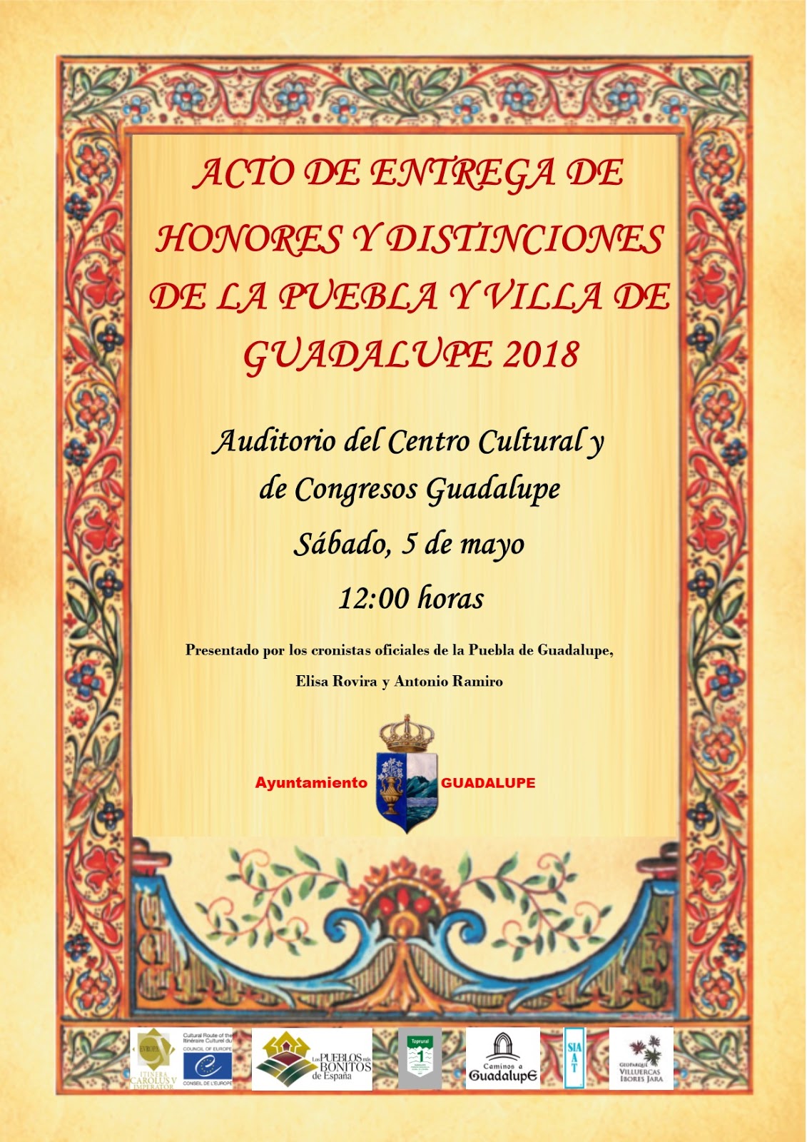 Acto de entrega de honores y distinciones 2018 - Guadalupe