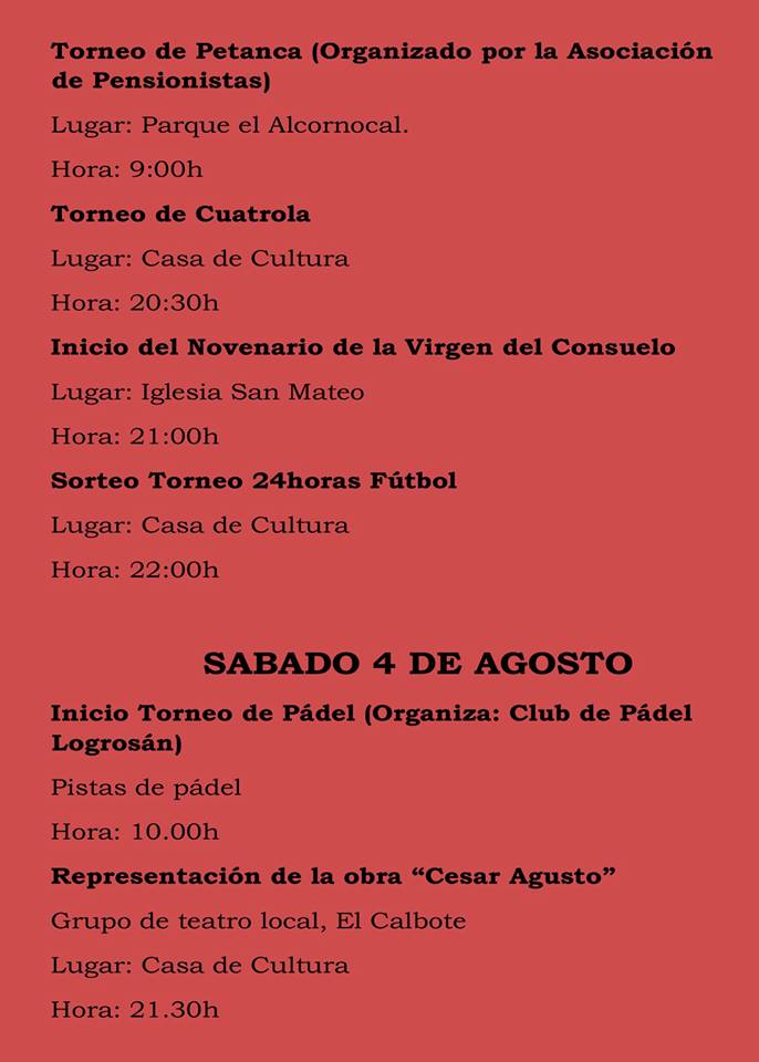 Fiestas patronales 2018 - Logrosán 3