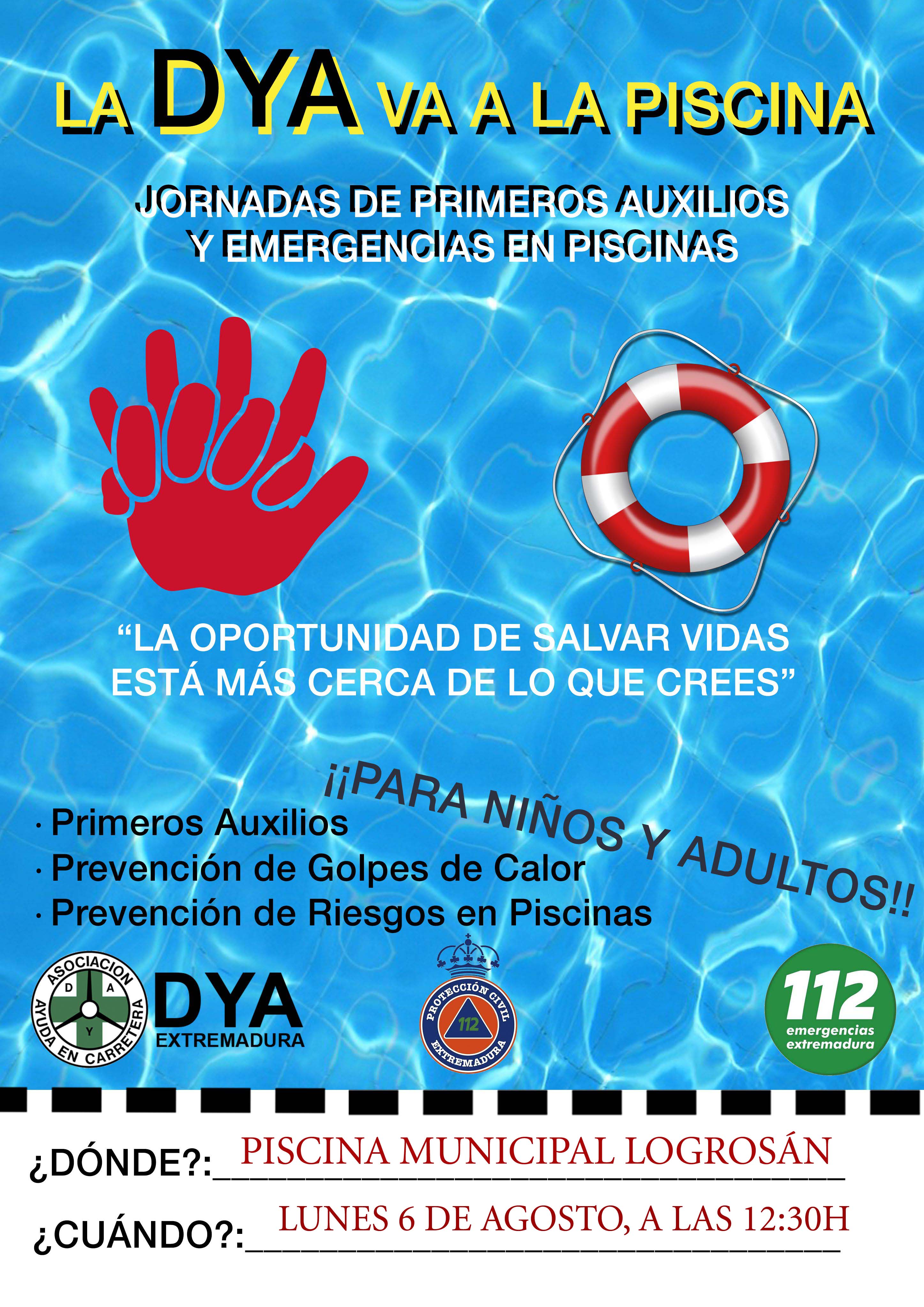 Jornadas de primeros auxilios y emergencias en piscinas 2018 - Logrosán
