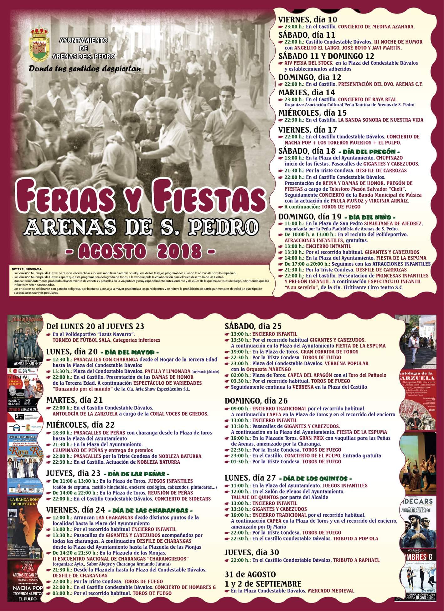 Ferias y fiestas 2018 - Arenas de San Pedro