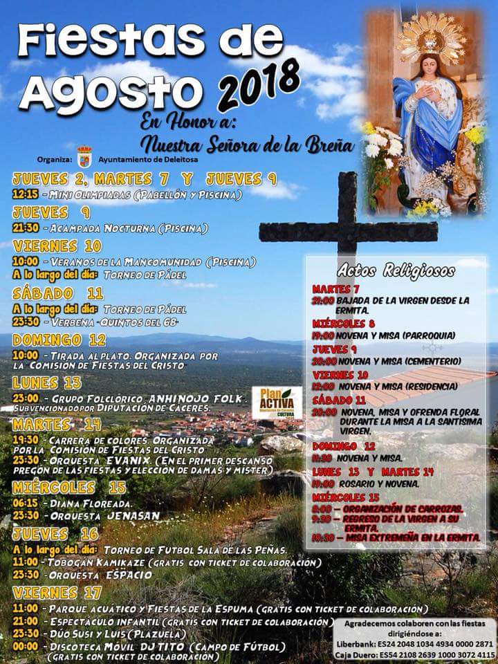 Fiestas de Agosto 2018 - Deleitosa