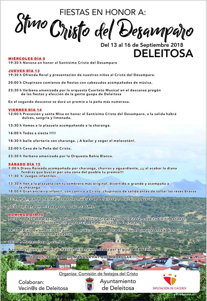 Fiestas del Cristo del Desamparo 2018 - Deleitosa (Cáceres)