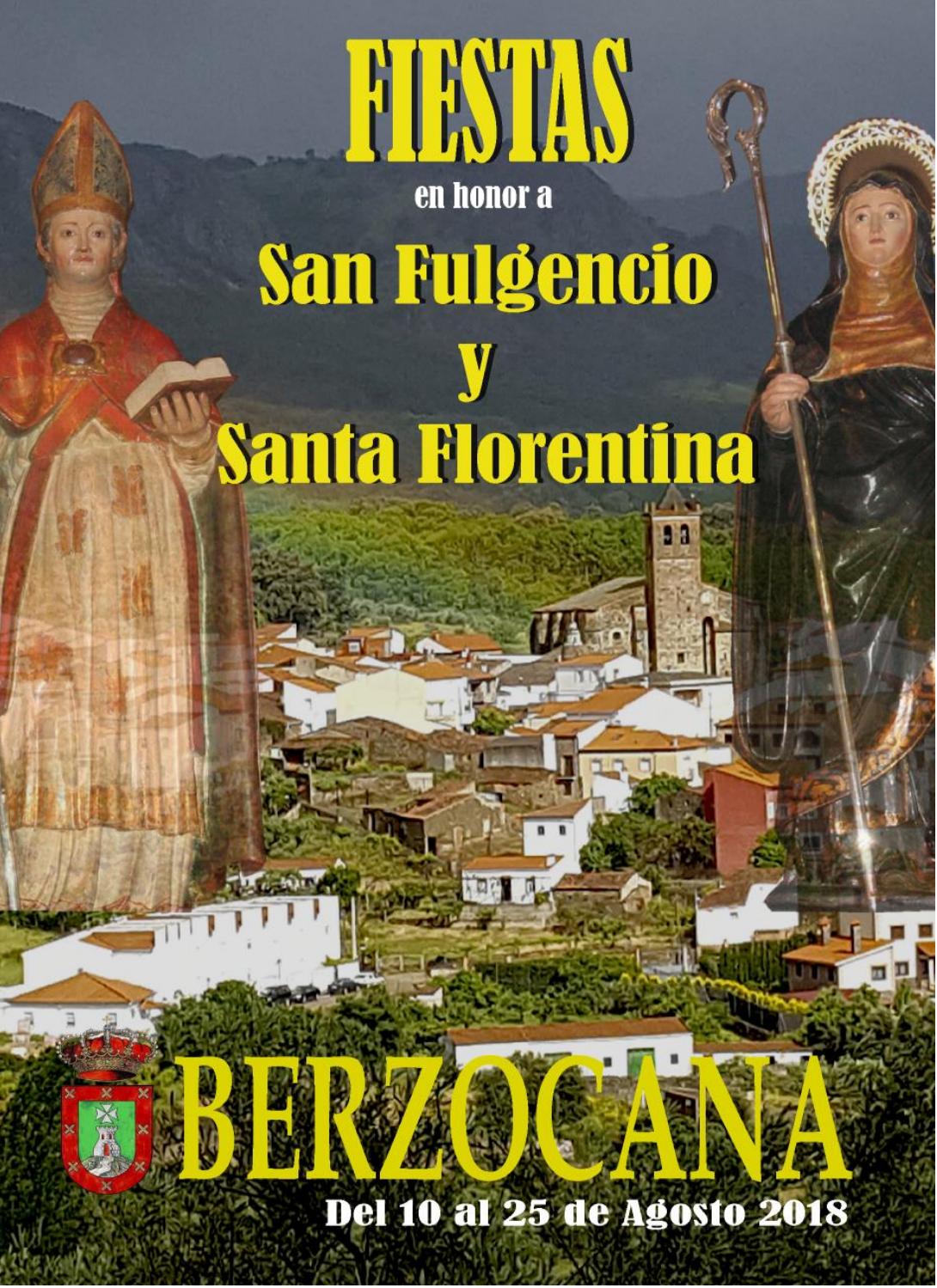 Programa de fiestas en honor a San Fulgencio y Santa Florentina 2018 - Berzocana 1