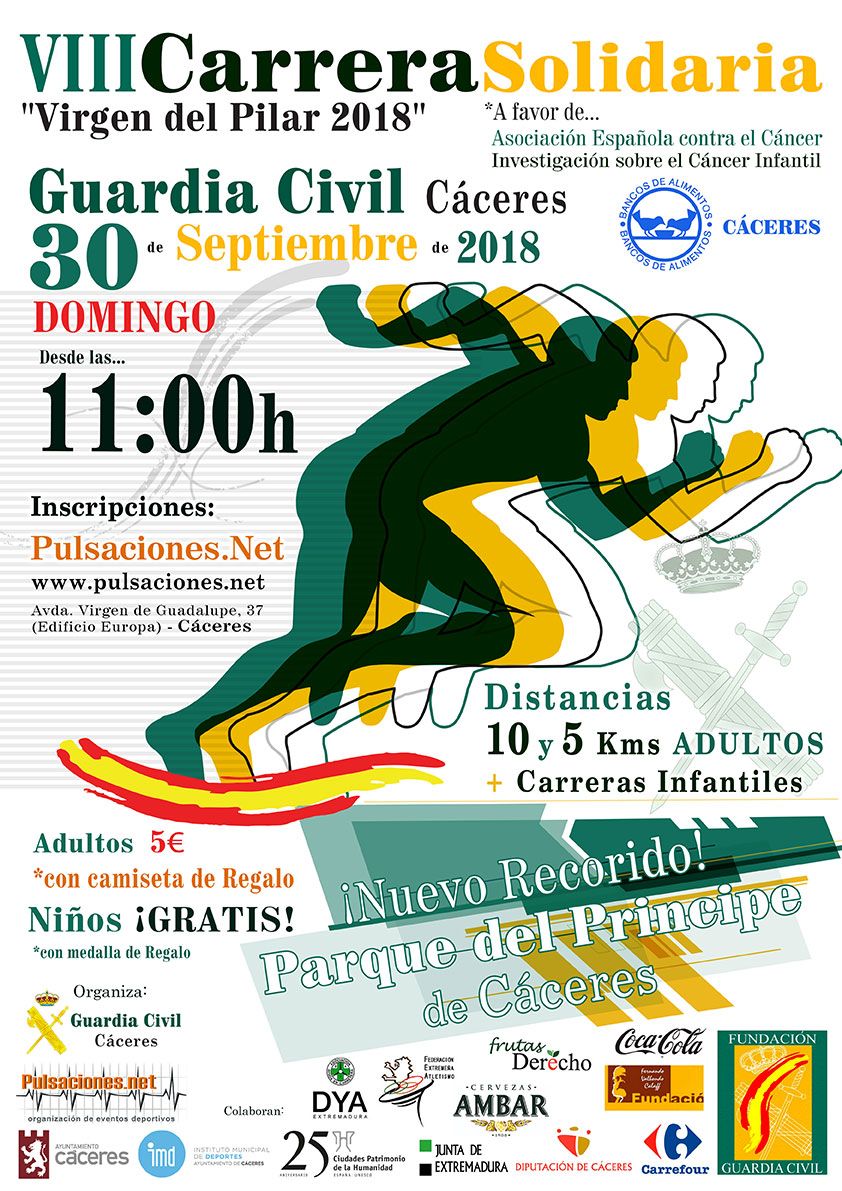 VIII Carrera solidaria Virgen del Pilar 2018 - Cáceres