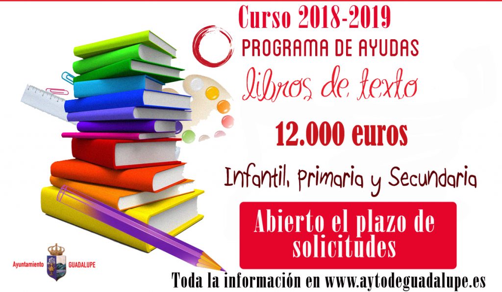 Bases para las ayudas de libros escolares 2018 - Guadalupe (Cáceres)