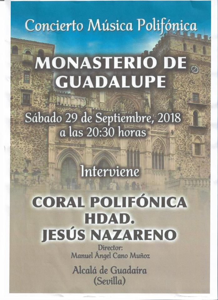 Concierto de música polifónica septiembre 2018 - Guadalupe (Cáceres)