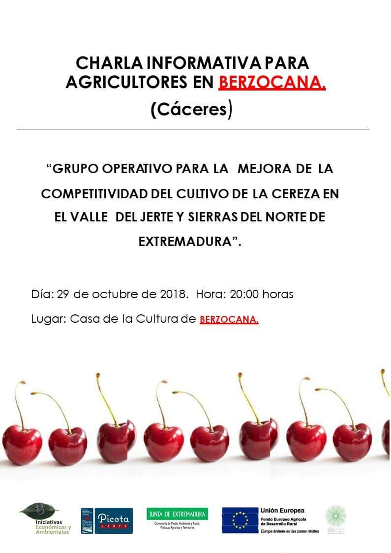 Charla informativa para agricultores octubre 2018 - Berzocana (Cáceres)