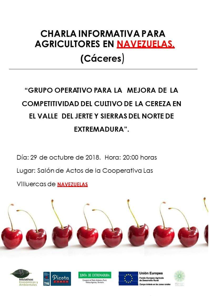 Charla informativa para agricultores octubre 2018 - Navezuelas (Cáceres)