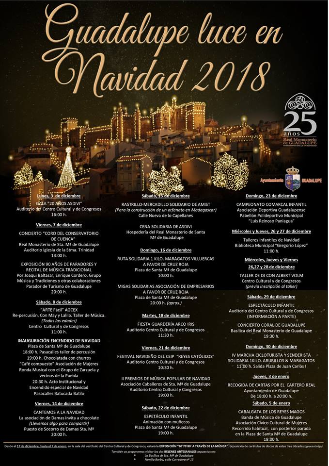 Programa de Navidad 2018 - Guadalupe (Cáceres)