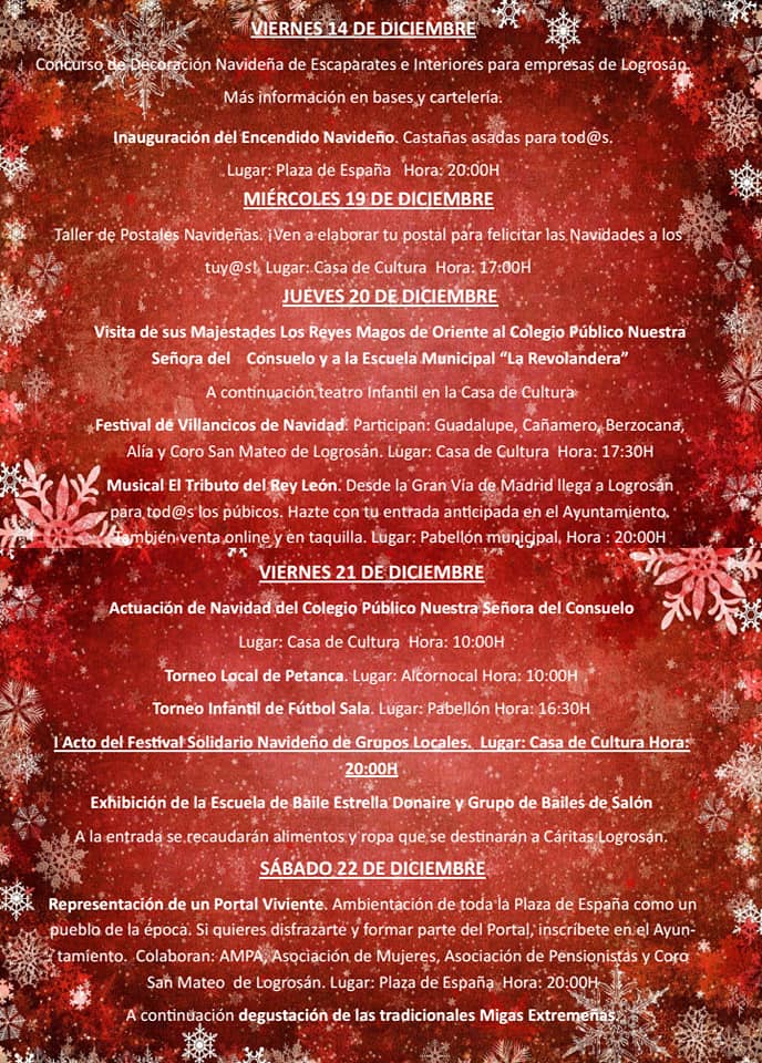 Programa de Navidad 2018 - Logrosán (Cáceres) 2