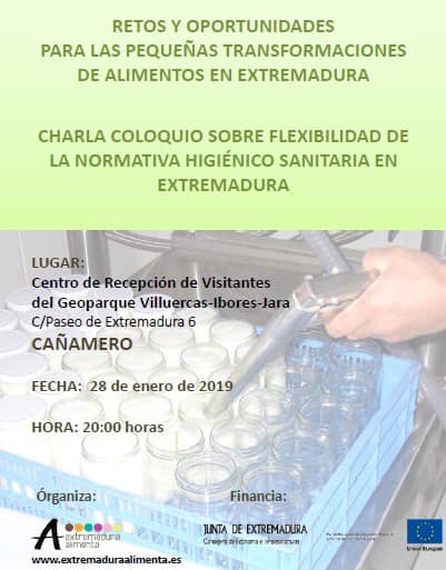 Charla normativa higiénico sanitaria en Extremadura 2019 - Cañamero (Cáceres)