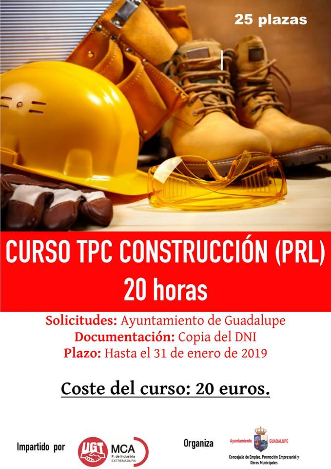 Destrucción bota Inclinarse ▷ Curso: TPC construcción (PRL) 2019 - Guadalupe (Cáceres) | Cadena Silva Destrucción bota Inclinarse ▷ Curso: TPC construcción (PRL) 2019 - Guadalupe (Cáceres) | Cadena Silva