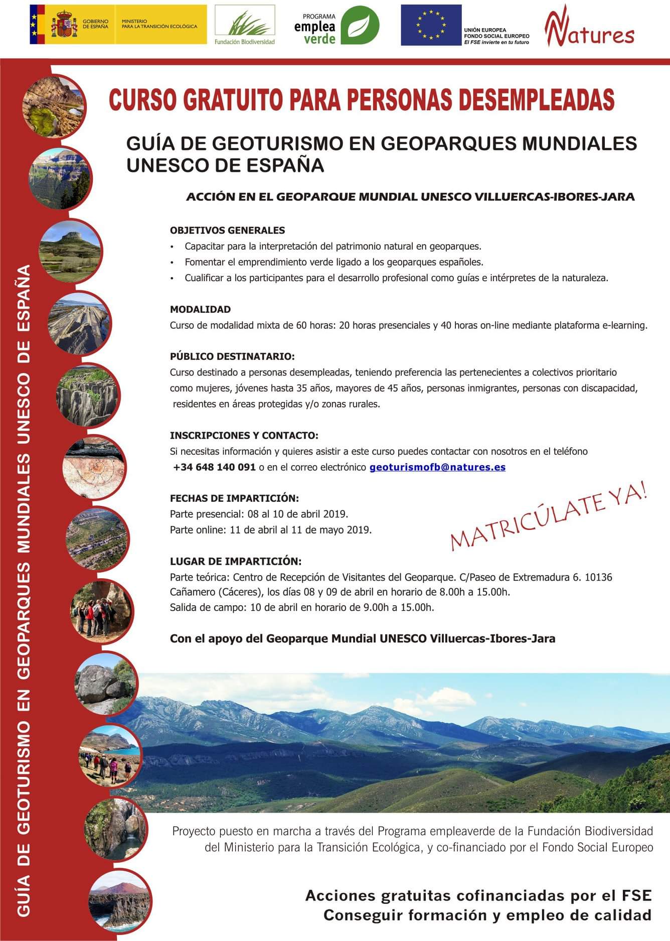 Curso de guía de geoturismo 2019 - Cañamero (Cáceres)
