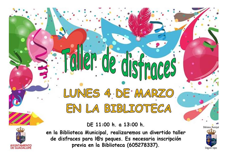 Taller de disfraces 2019 - Guadalupe (Cáceres)