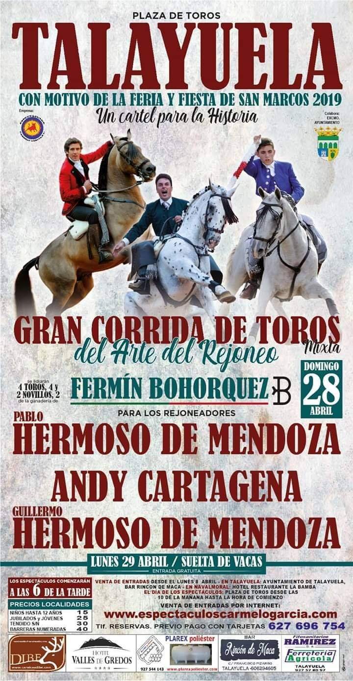 Gran corrida de toros mixta 2019 - Talayuela (Cáceres)