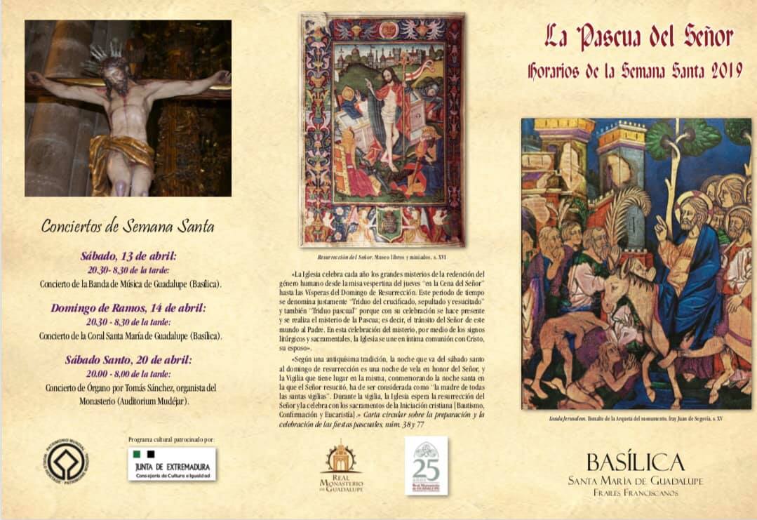 Horarios de la Semana Santa 2019 - Guadalupe (Cáceres) 1