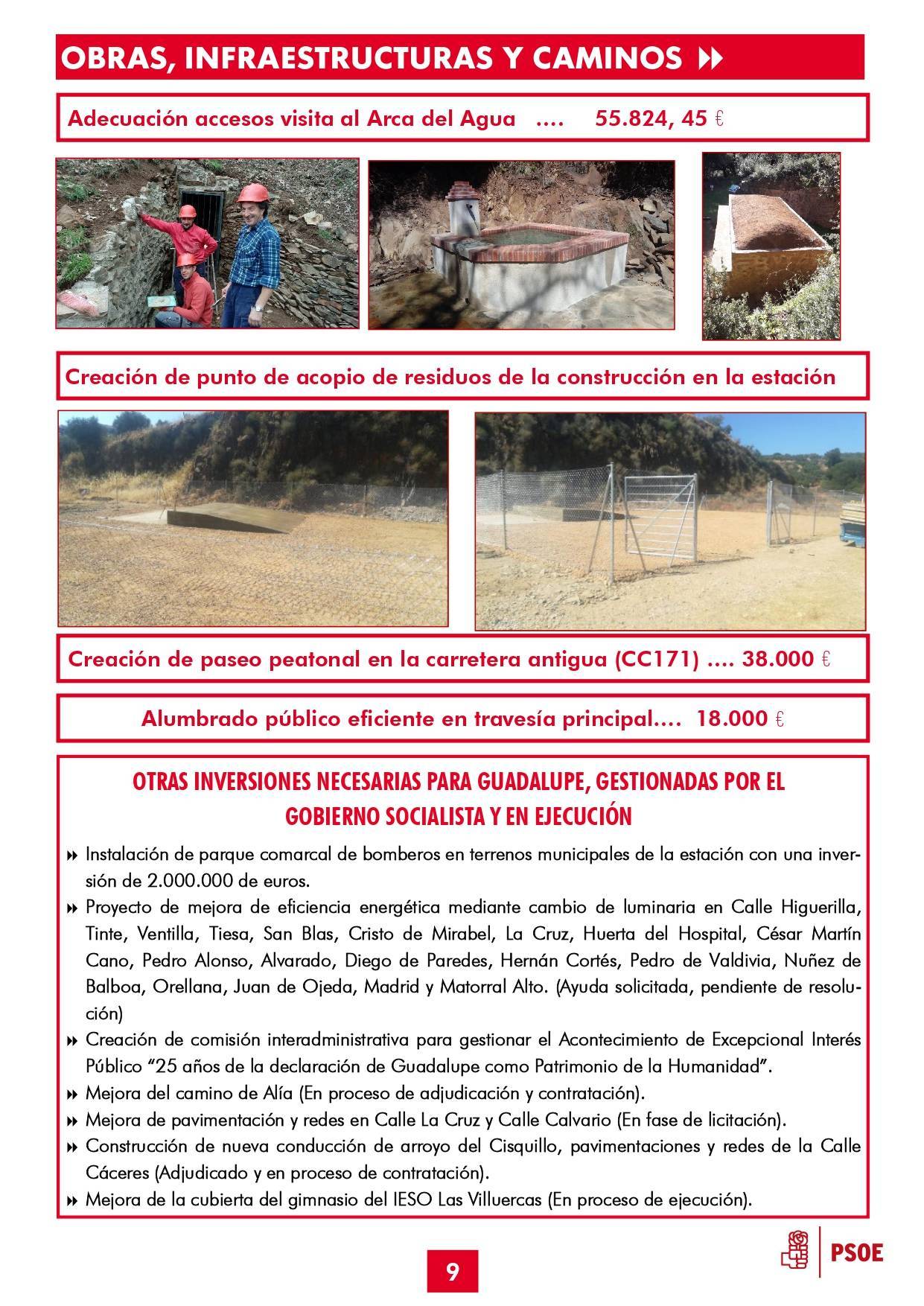 Boletín informativo de gestión municipal 2015-2019 - Guadalupe (Cáceres) 9