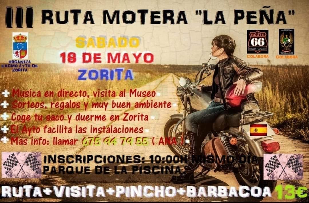 III Ruta motera La Peña - Zorita (Cáceres)