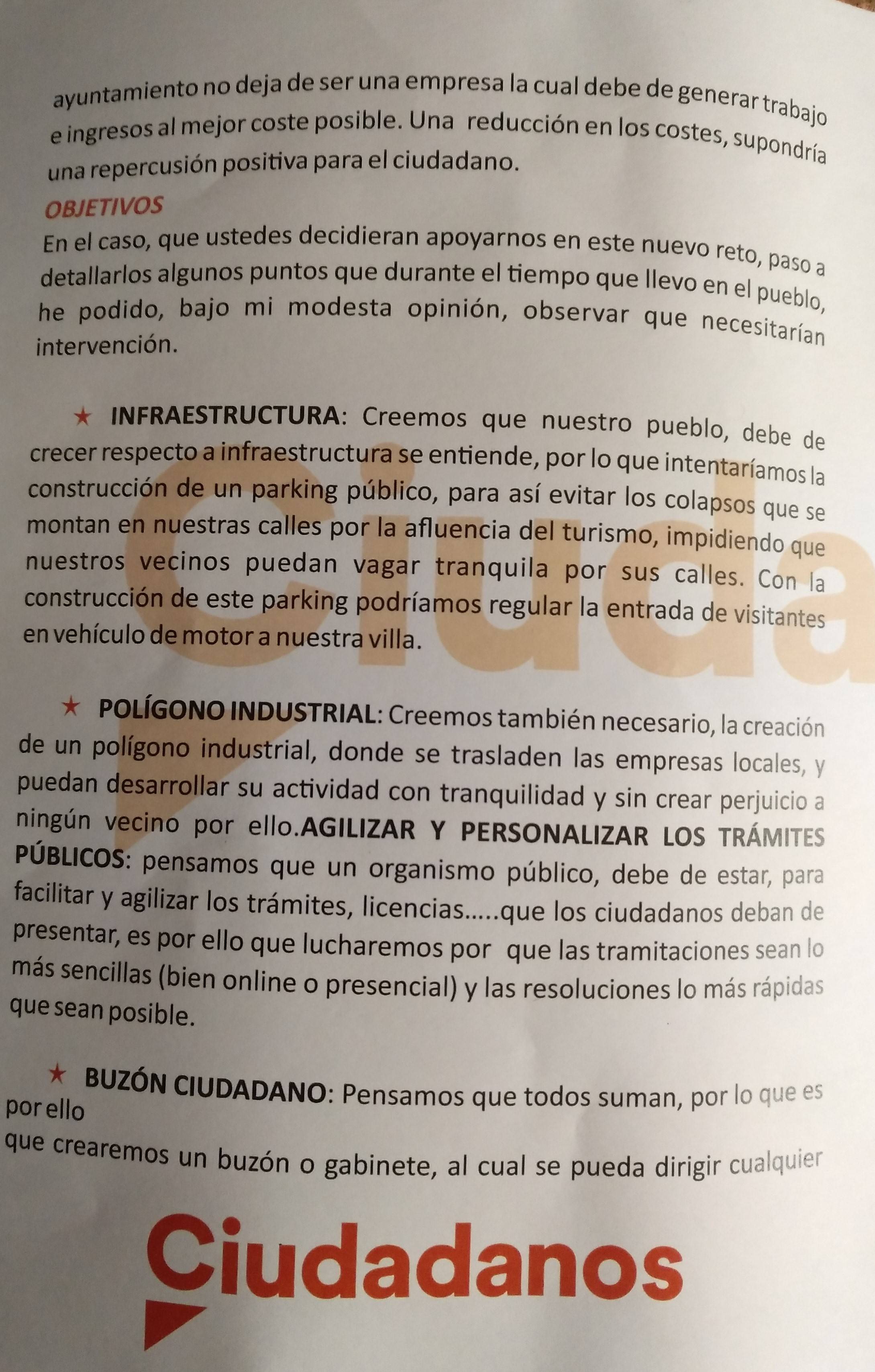 Programa electoral Ciudadanos 2019 - Guadalupe (Cáceres) 2