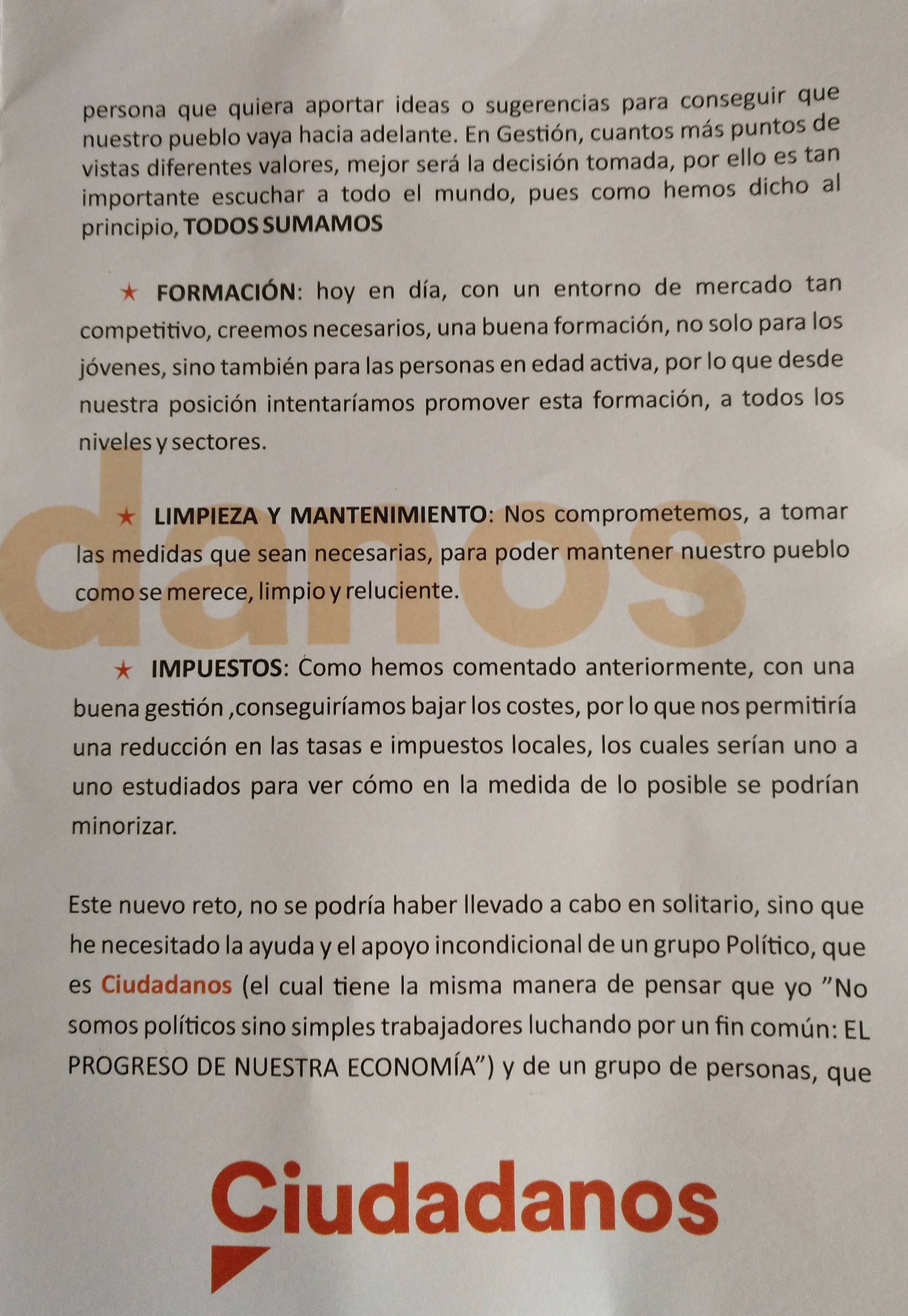 Programa electoral Ciudadanos 2019 - Guadalupe (Cáceres) 3
