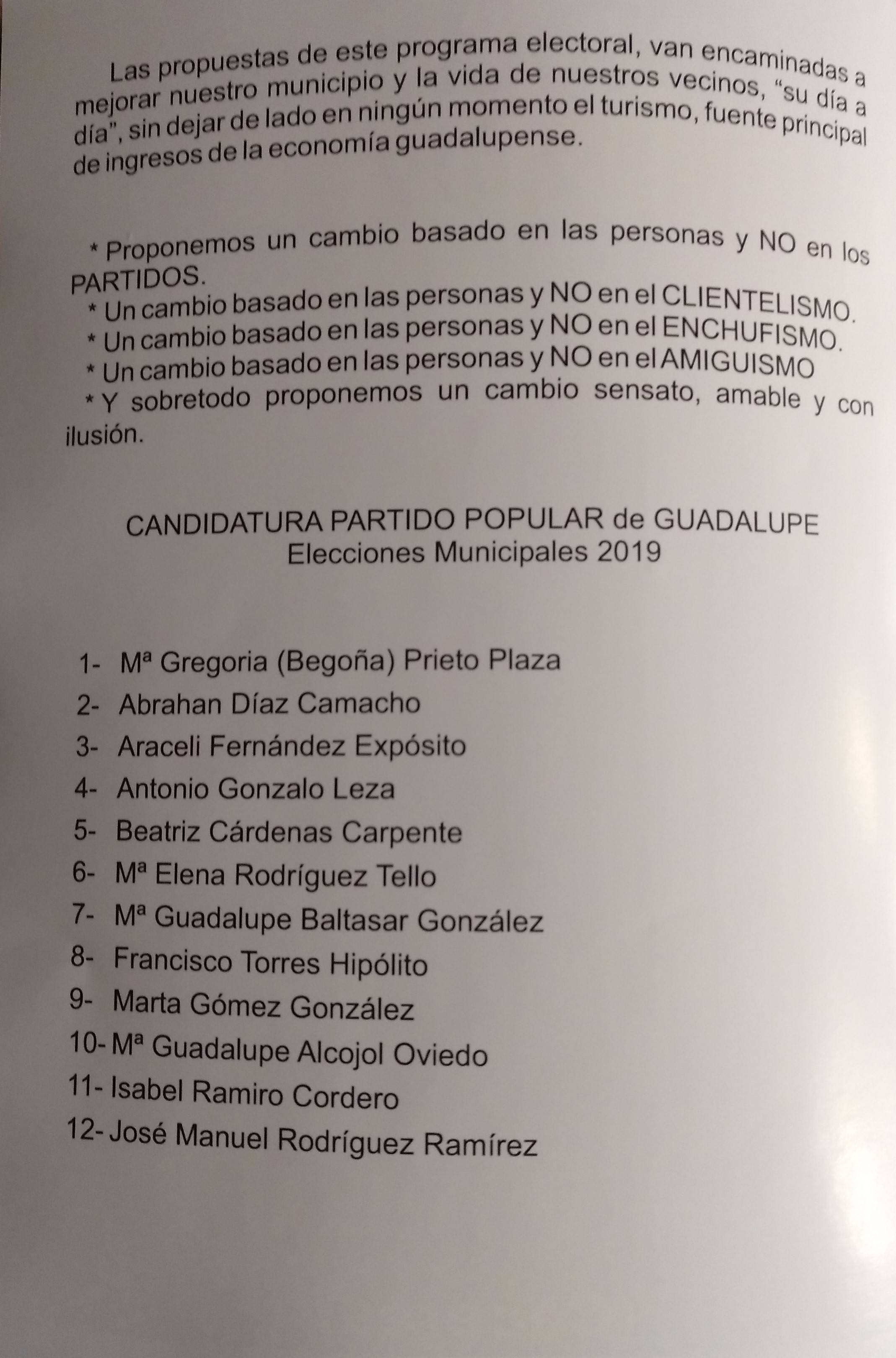 Programa electoral PP 2019 - Guadalupe (Cáceres) 2