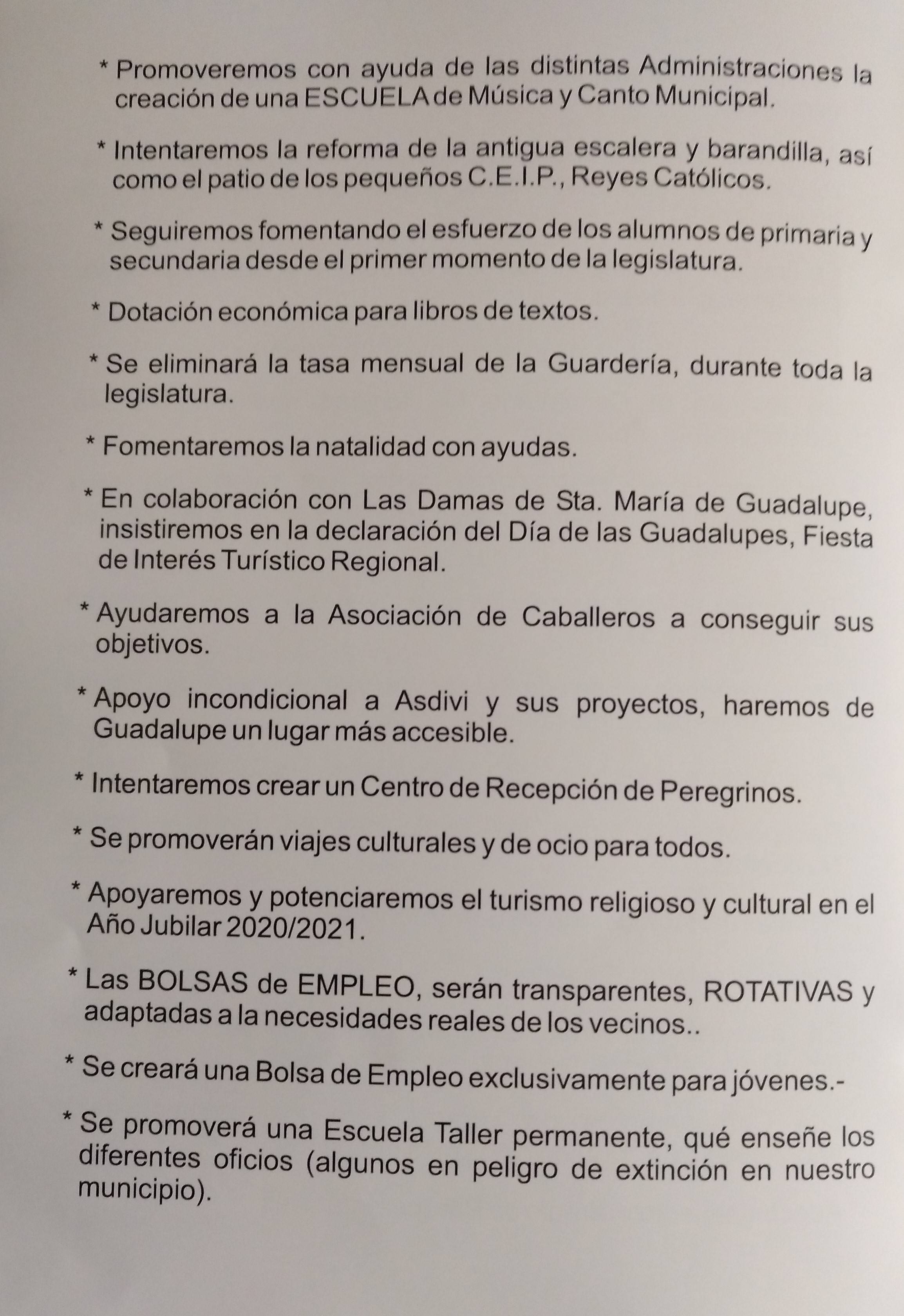 Programa electoral PP 2019 - Guadalupe (Cáceres) 6