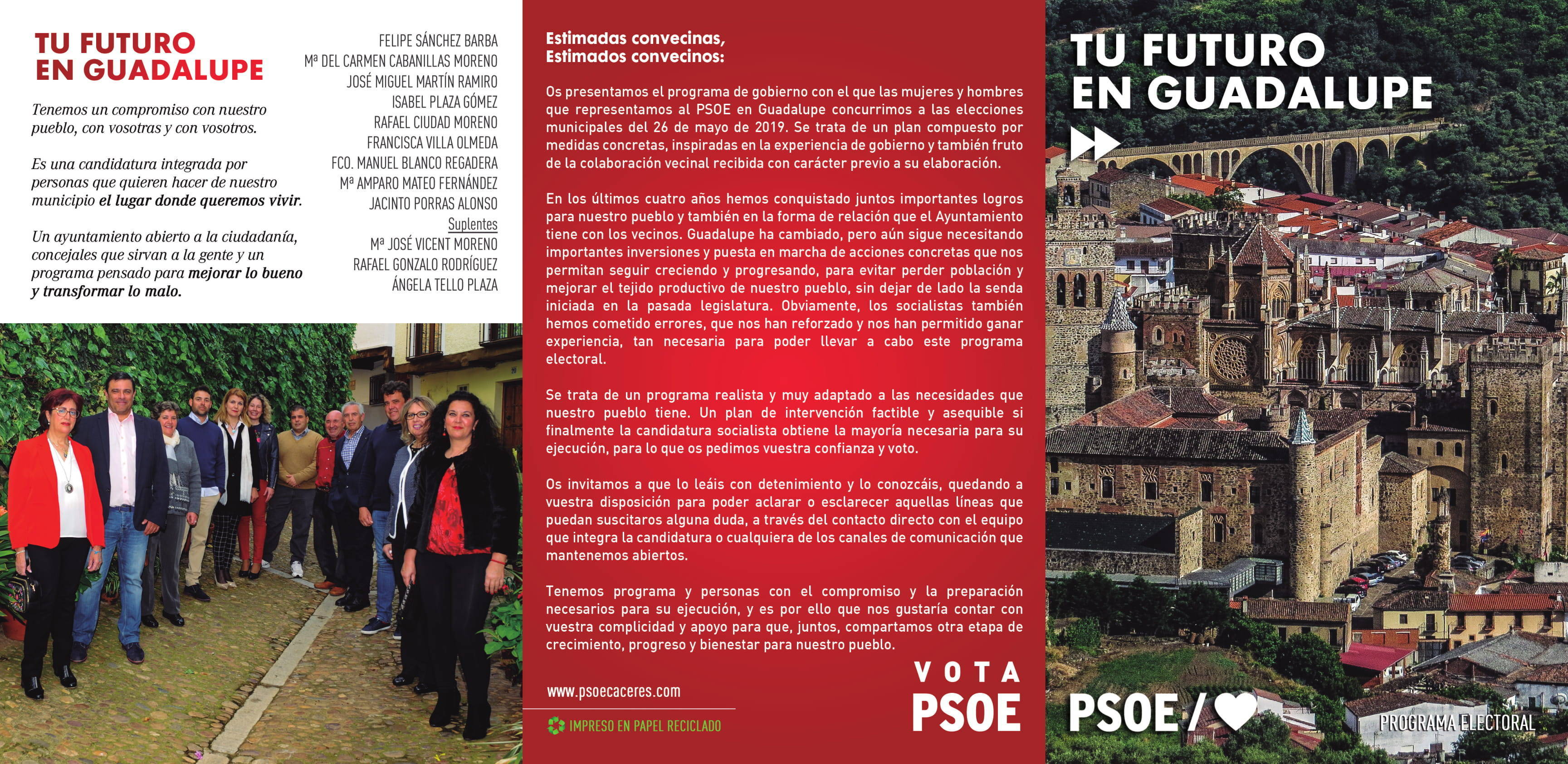 Programa electoral PSOE 2019 - Guadalupe (Cáceres) 1