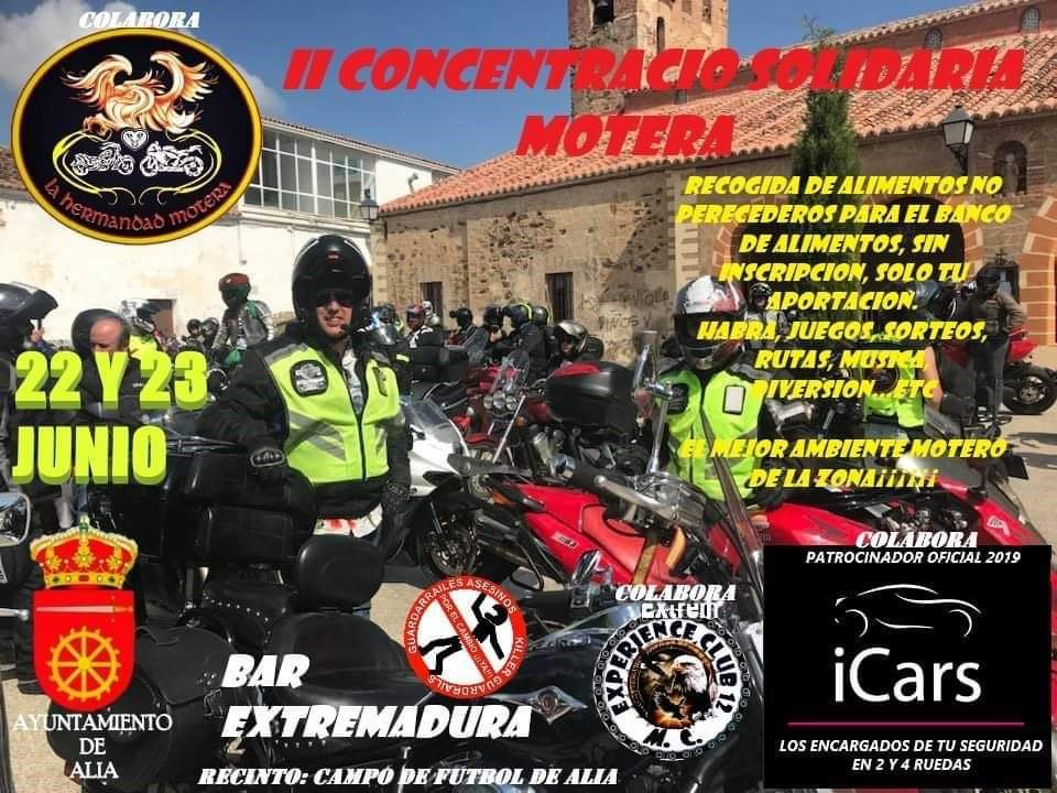 II Concentración solidaria motera - Alía (Cáceres)