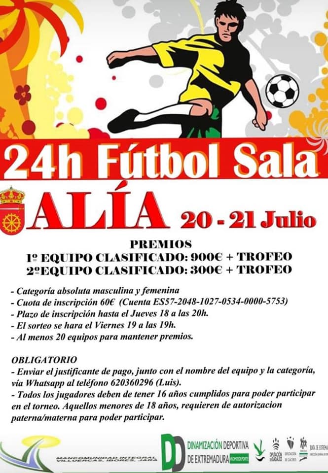 24 Horas de fútbol sala julio 2019 - Alía (Cáceres)
