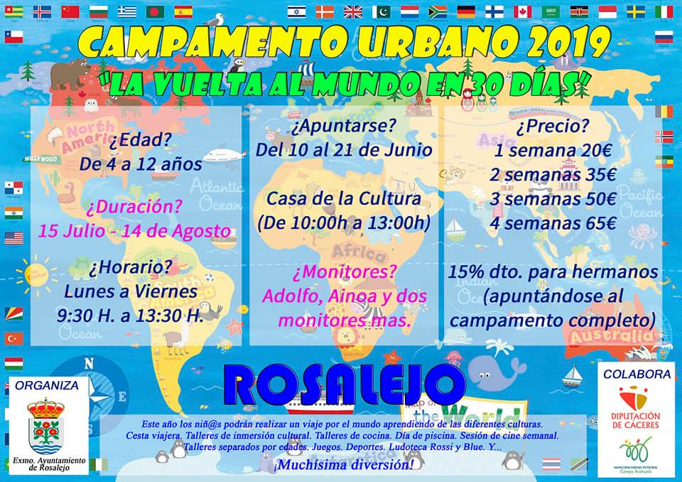 Campamento urbano 2019 - Rosalejo (Cáceres)