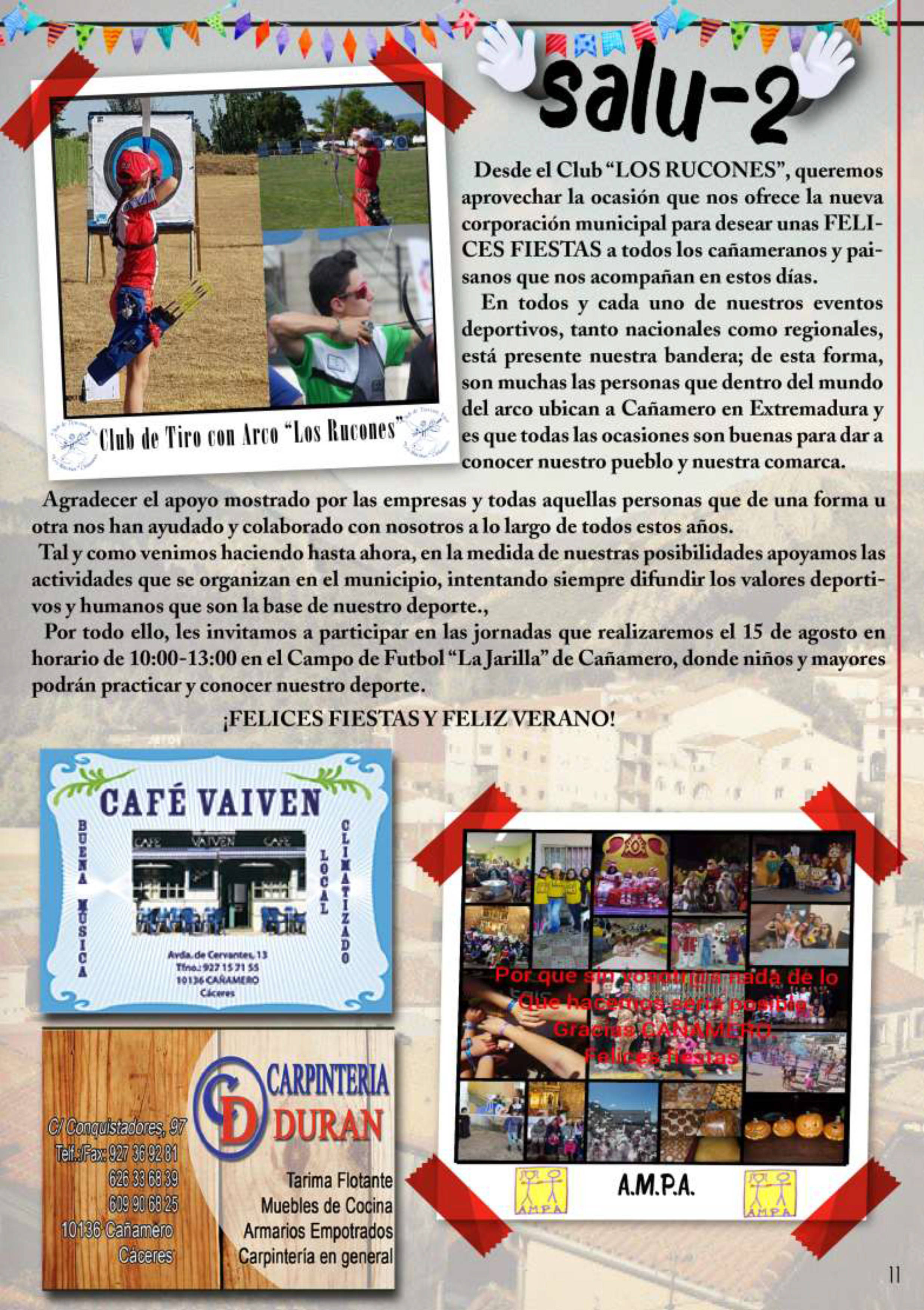 Programa de fiestas patronales 2019 - Cañamero (Cáceres) 9