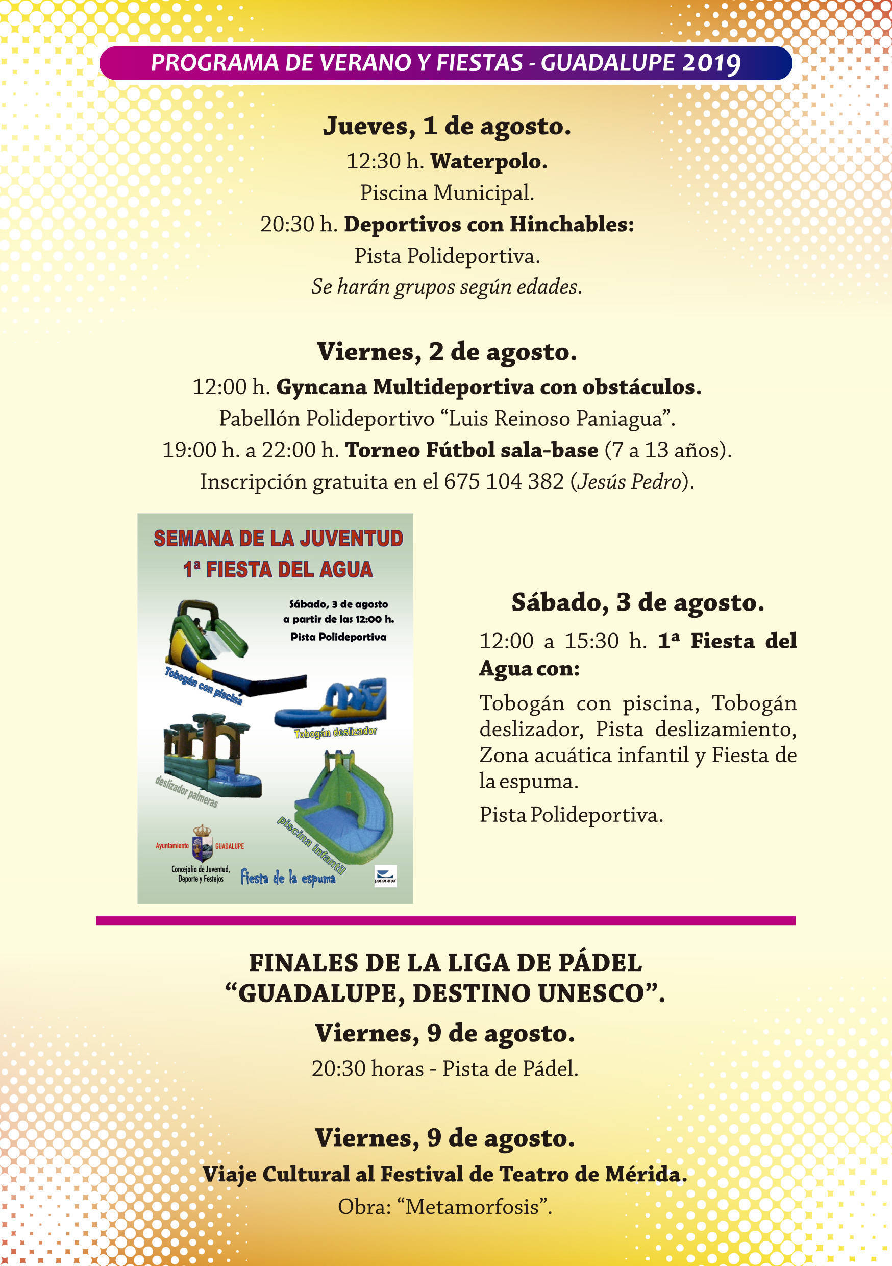 Programa de verano y fiestas 2019 - Guadalupe (Cáceres) 7