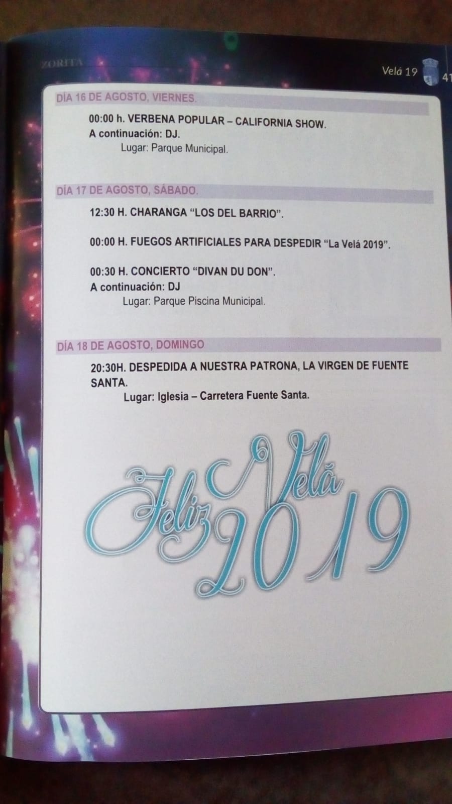 Programa Velá 2019 - Zorita (Cáceres) 4