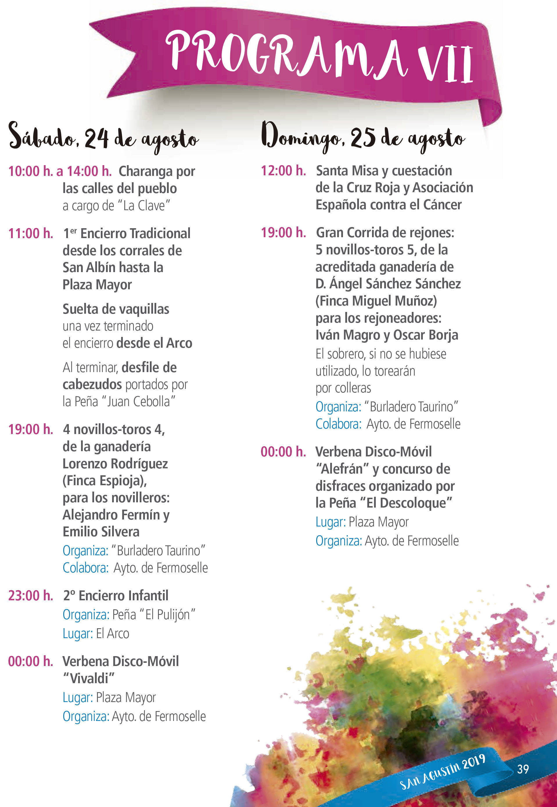 Programa de ferias y fiestas 2019 - Fermoselle (Zamora) 14