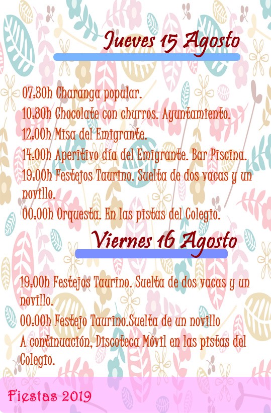 Programa de fiestas 2019 - Alía (Cáceres) 9