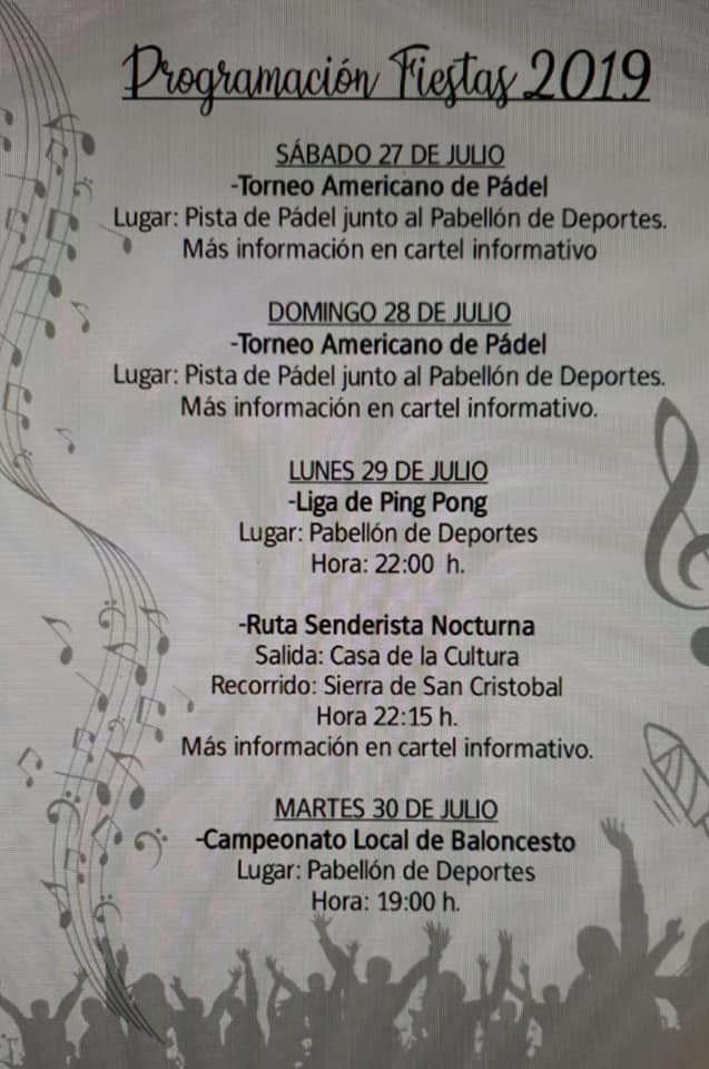 Programa de fiestas 2019 - Logrosán (Cáceres) 1