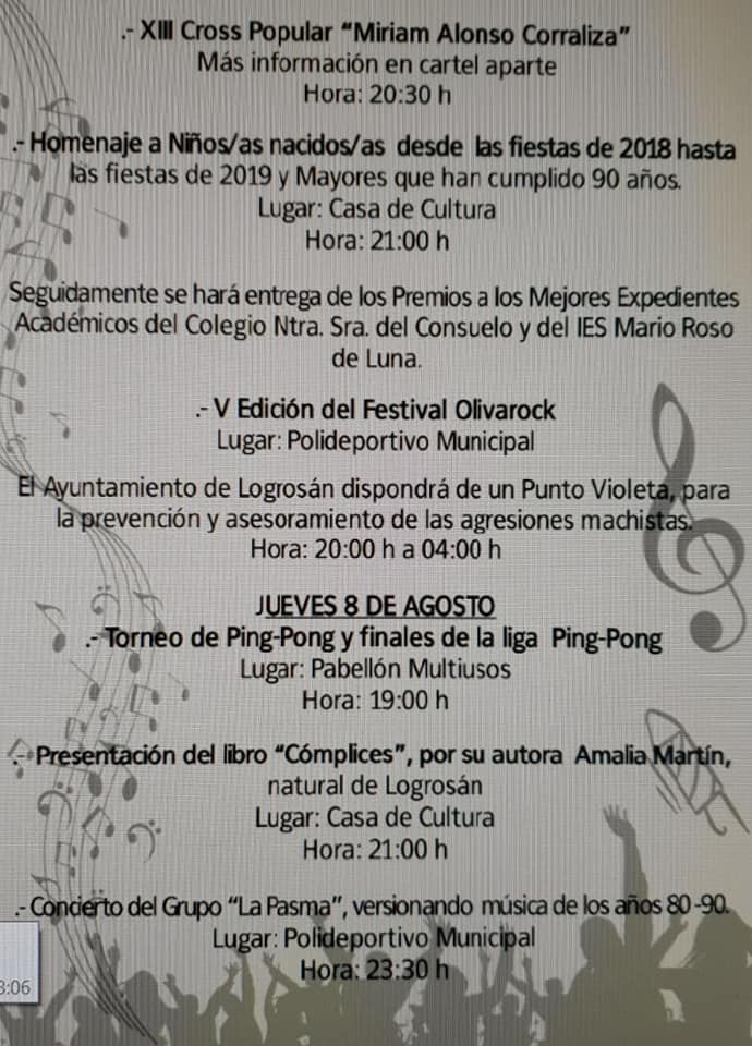 Programa de fiestas 2019 - Logrosán (Cáceres) 5