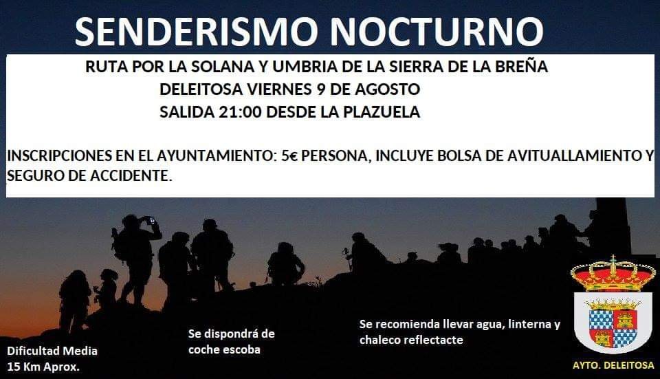 Senderismo nocturno agosto 2019 - Deleitosa (Cáceres)