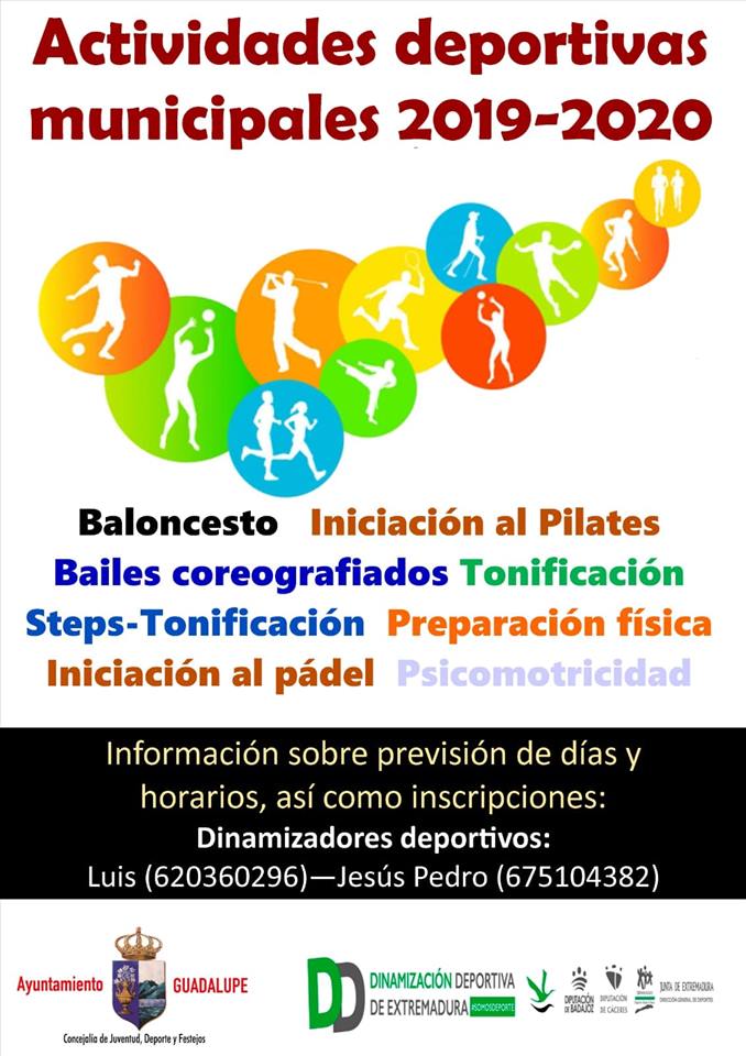Actividades deportivas municipales 2019-2020 - Guadalupe (Cáceres)