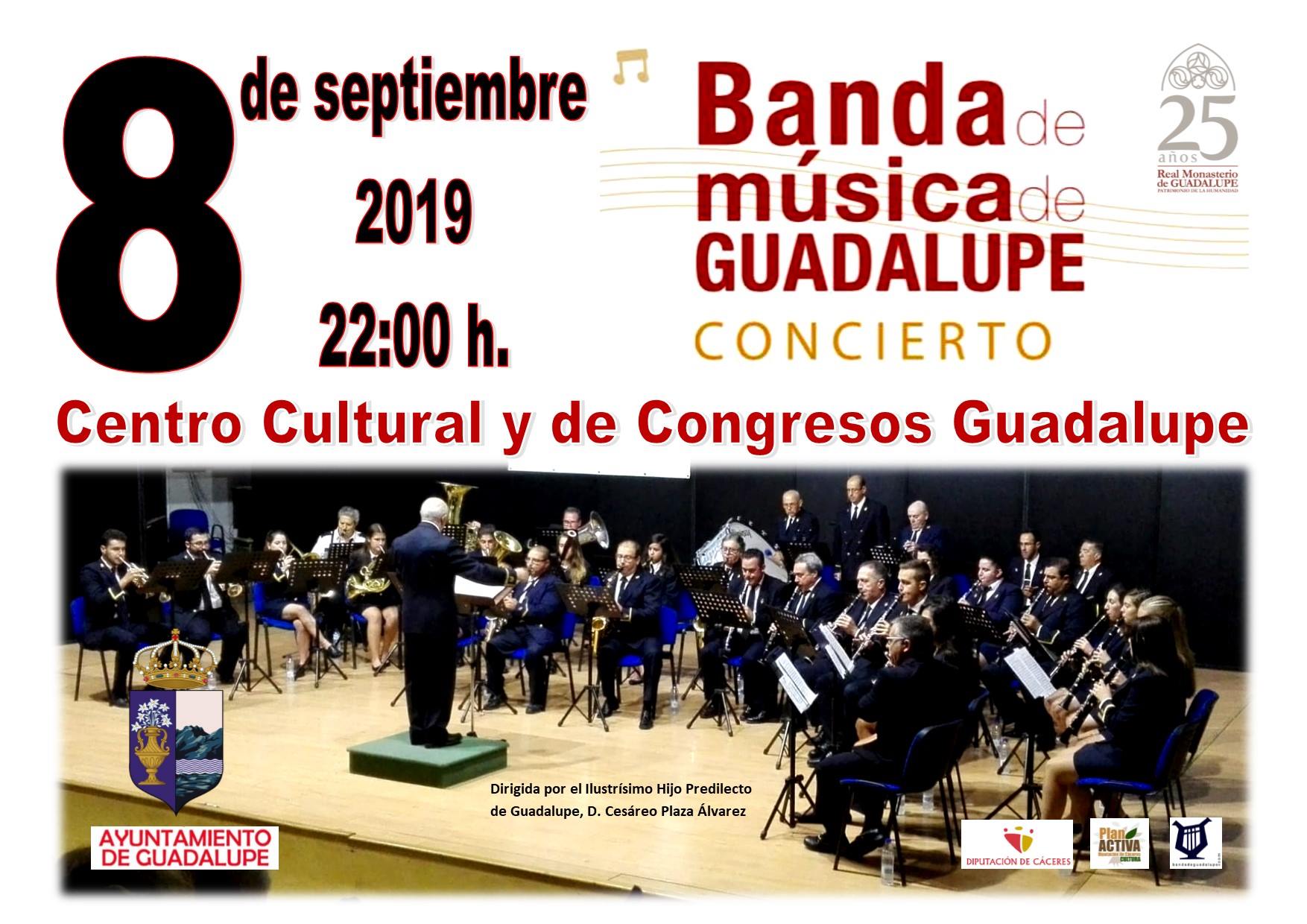 Concierto de la banda de música de Guadalupe 2019 - Guadalupe (Cáceres)